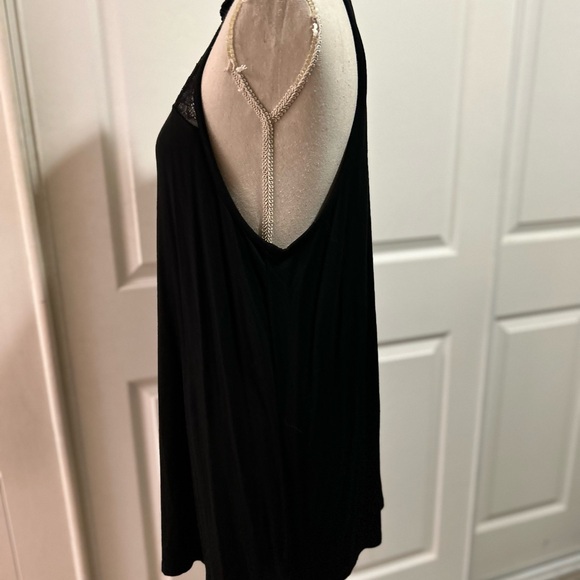 Torrid Lace Yoke Halter Top - Super Soft Black, SZ 2X EUC - Picture 3 of 8